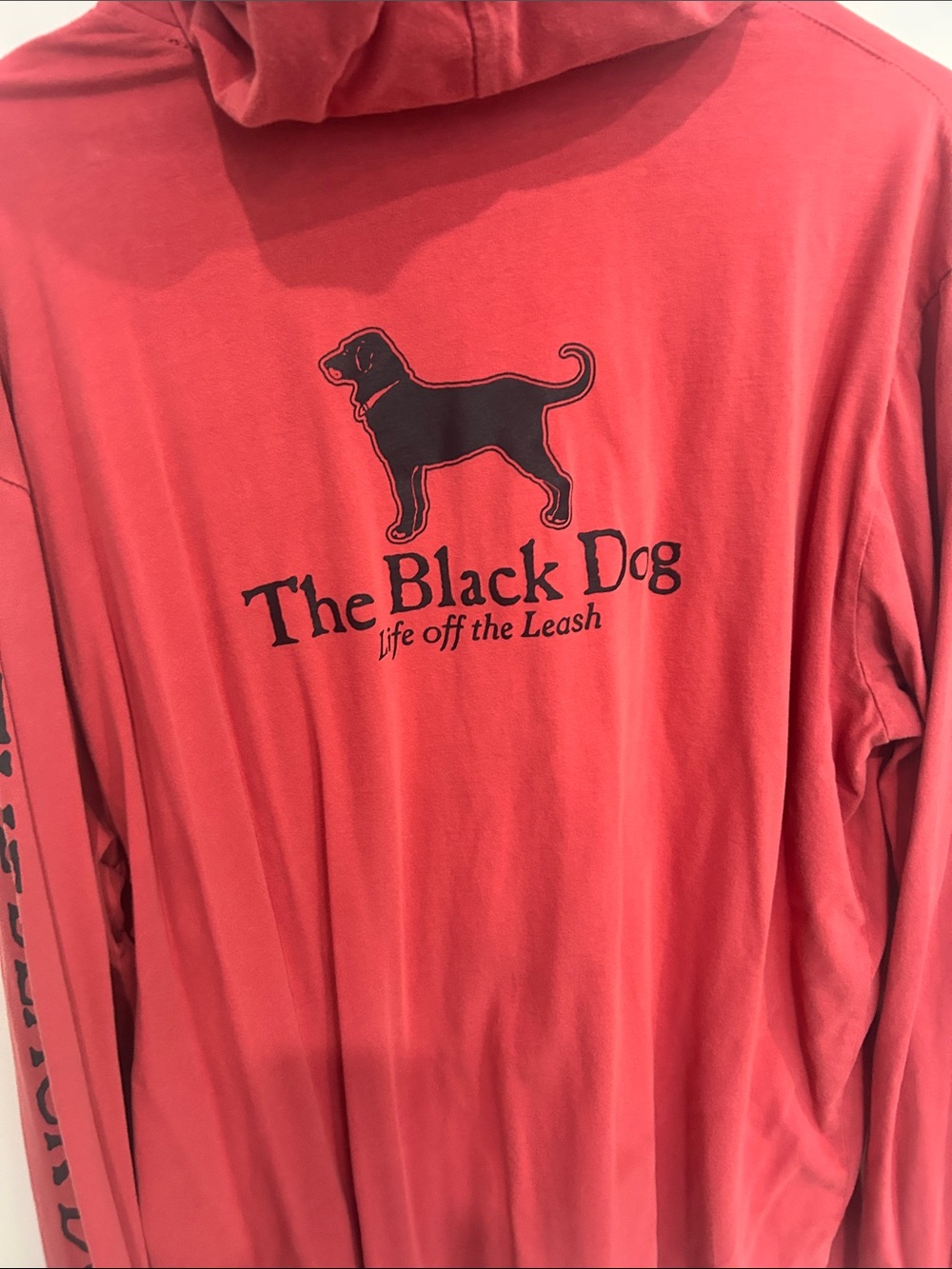 Men's The Black Dog Coral Long-Sleeve Hooded Pocket Shirt XL - Picture 6 of 7